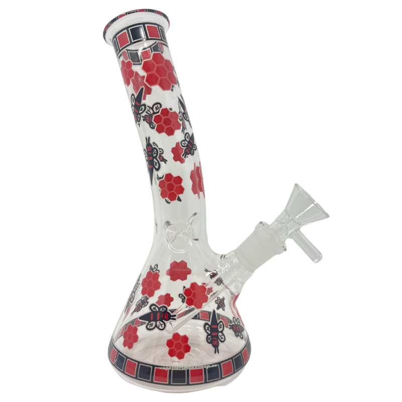 honey-bee-honeycomb-glass-bong-red