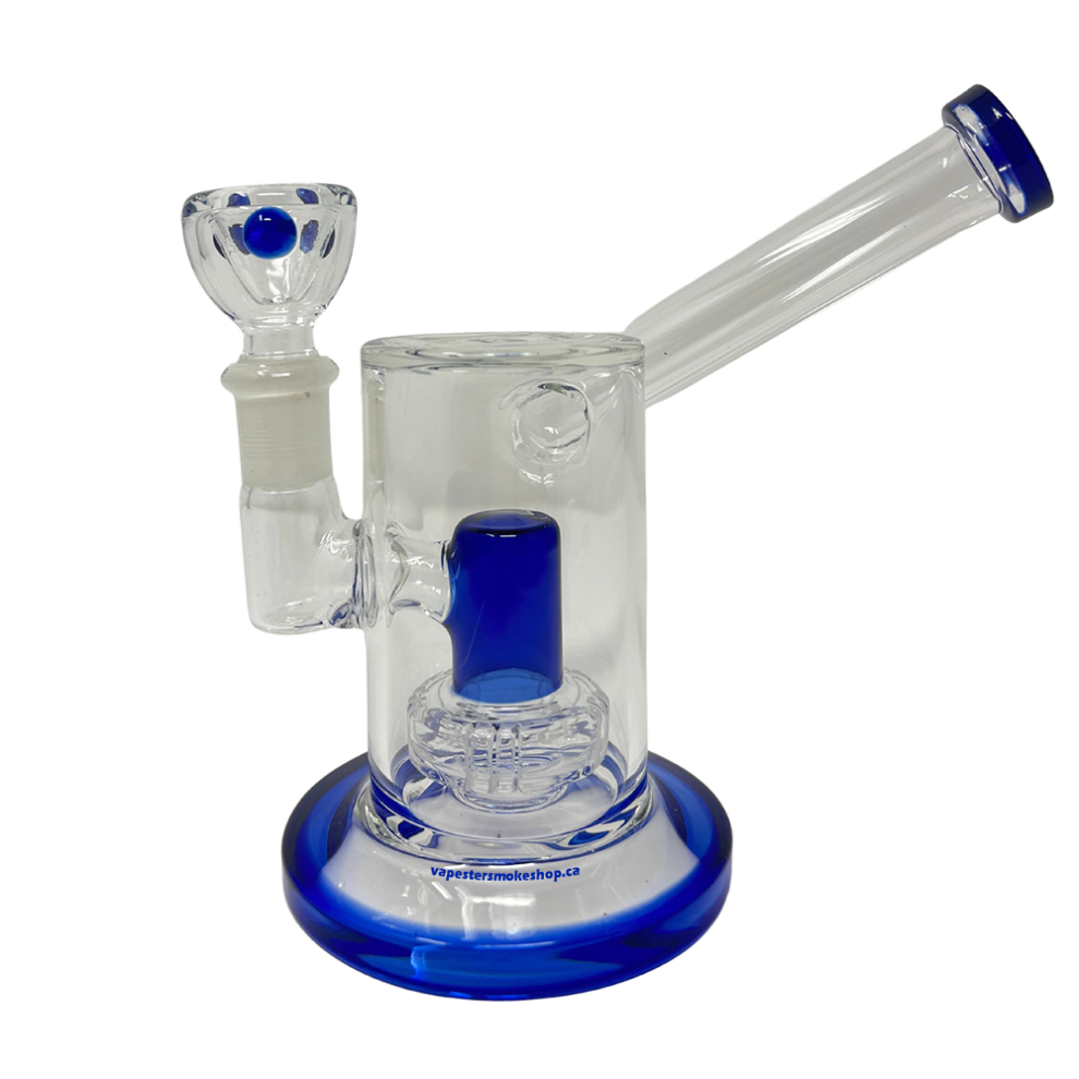 Shower Perc Dab Rig 5 Inch Blue