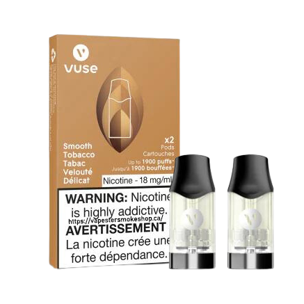 Vuse Pods - Smooth Tobacco (2* Pods up to 1900 Puffs)