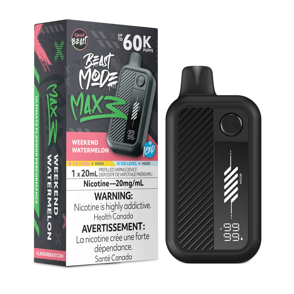 flavor beast vape price Flavour Beast Mode Max 3 60K Disposable – Vapester Smoke Shop – Vancouver Flavour:Jelly Babe Display_E-liquid Twist Bar 10000 Puffs